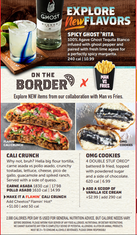 Explore NEW items from Man Vs Fries On the Border